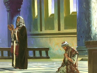Résultat de recherche d'images pour "le pharisien et le publicain au temple"